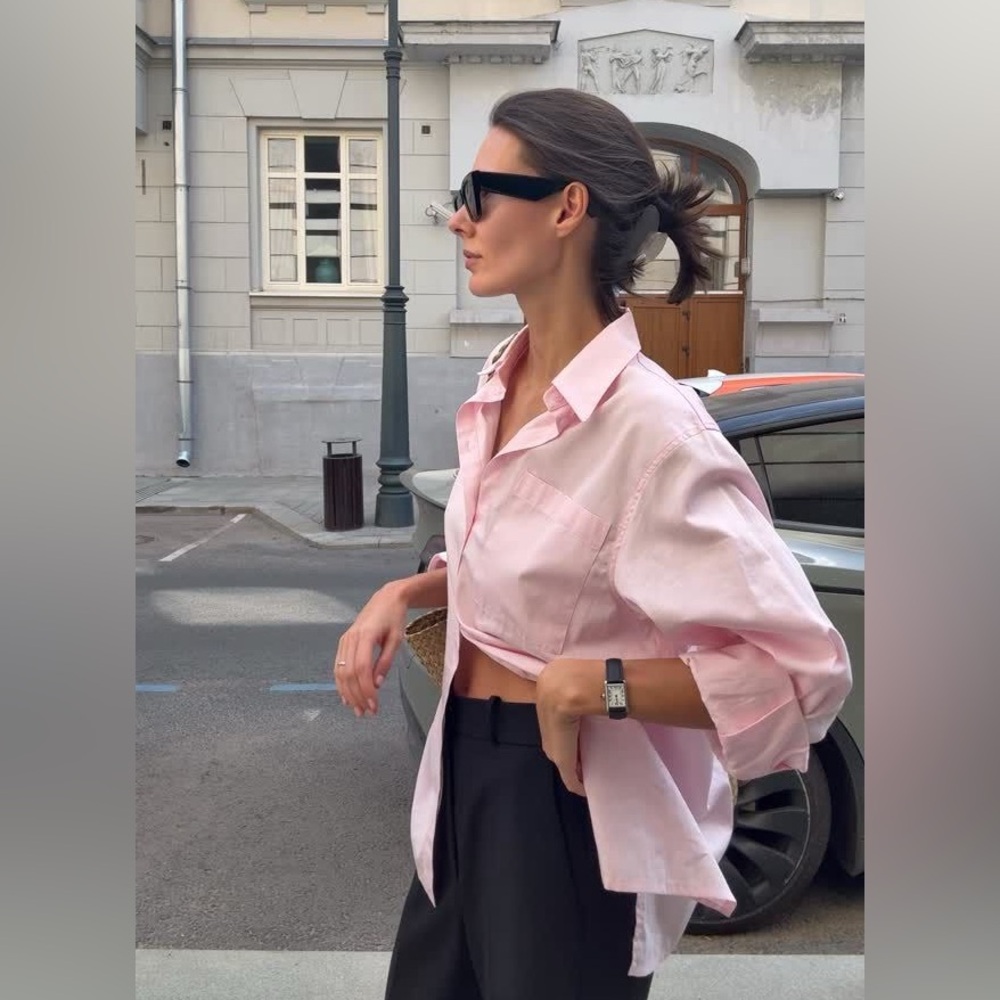 Pink button down